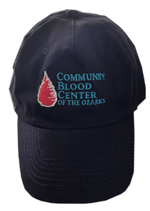 This CBCO Ball Cap is available in March 2019 when you donate blood only at 1 of 4 CBCO donor centers in Springfield, Missouri, Joplin, Missouri, Bentonville, Arkansas, or Springdale, Arkansas.