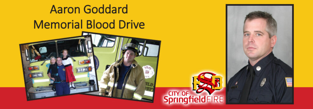 A collage of photos of former Springfield firefighter Aaron Goddard