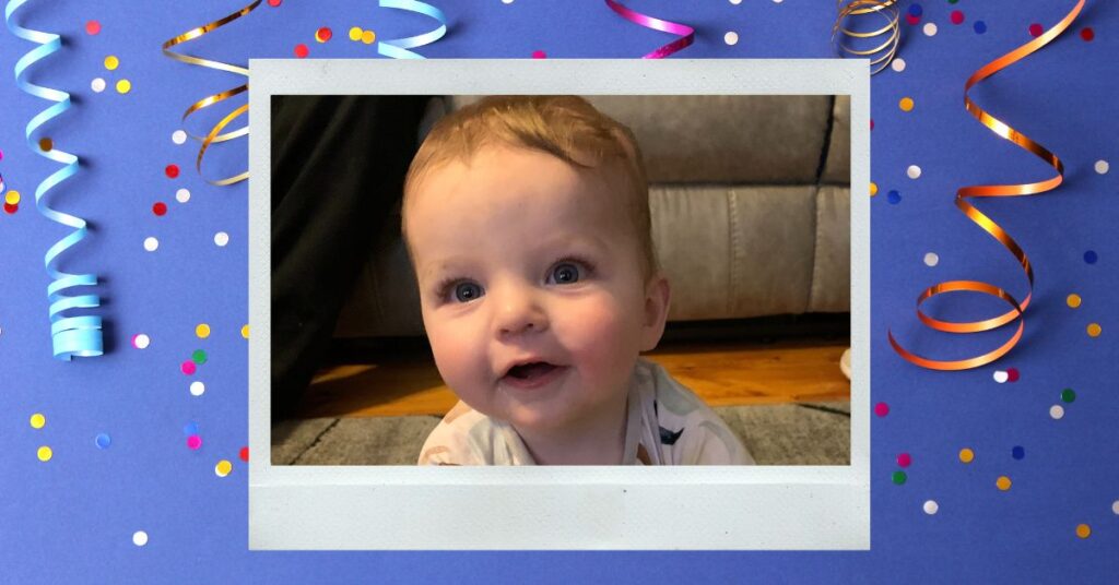 Merrick prepares to celebrate his 1st birthday.