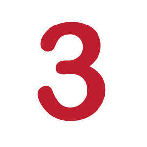 A red numeral 3