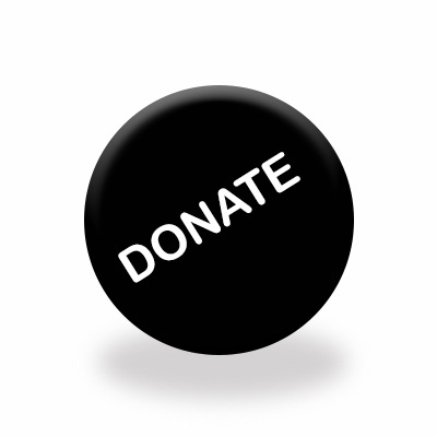 An icon with the word "donate"