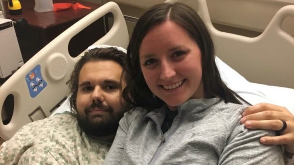 Chase and Alyssa Marcus are shown during Chase's stay in the hospital.