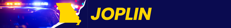 A stock photo of a police car is shown with an outline of Missouri and the word Joplin