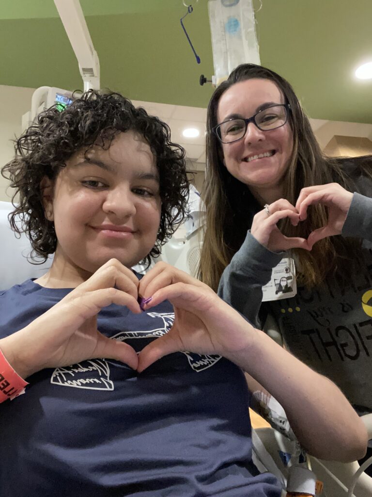 Kenzie and Dori Maddry during Kenzie's stay at Arkansas Children's Hospital.
